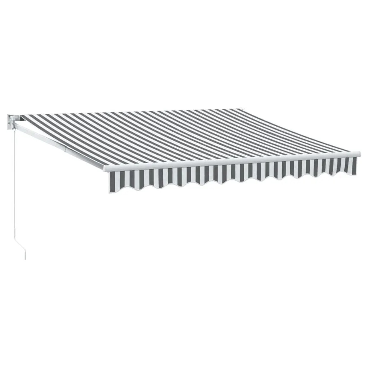 vidaXL Markise Einziehbar Anthrazit und Weiß 3x2,5 m Stoff & Aluminium 3216103
