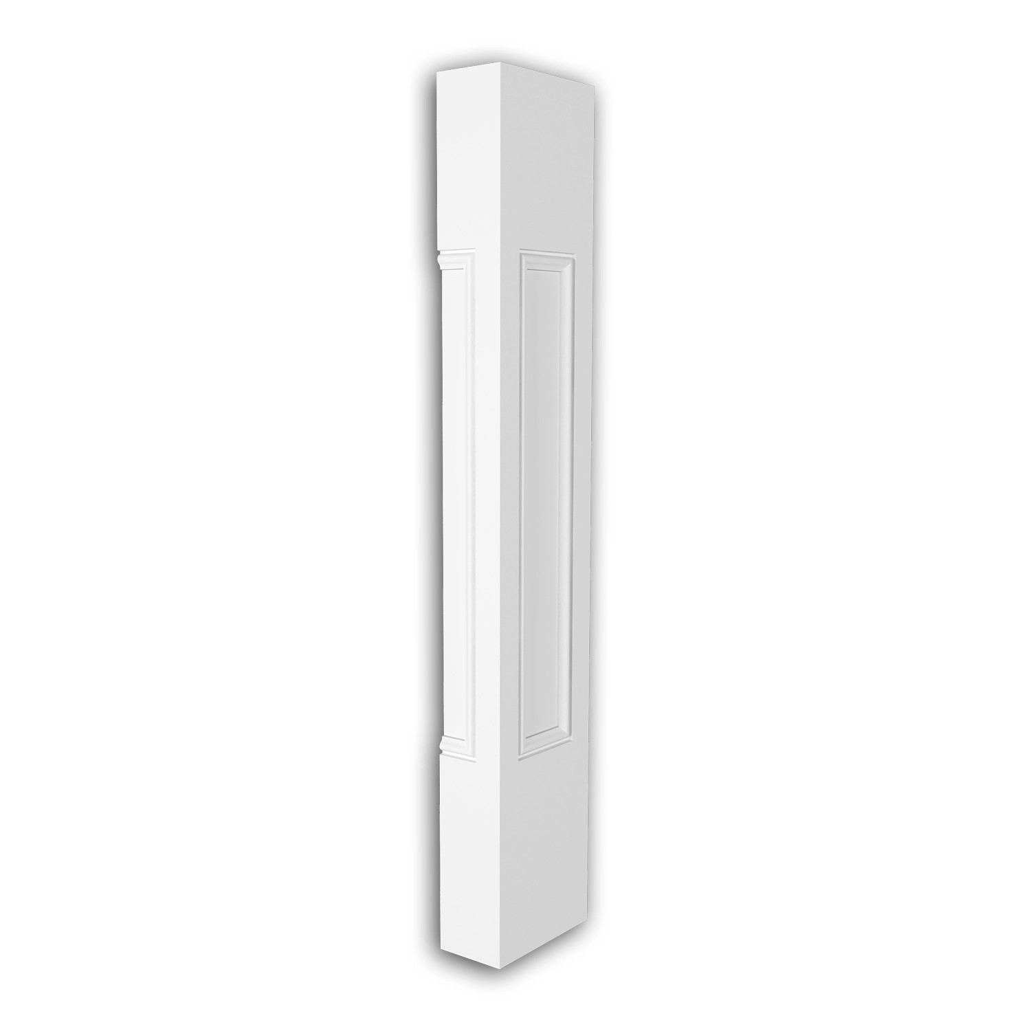 Thumbnail - PROFHOME 475211 Halbbalustrade Eckpfosten Außenstuck Balustrade Fassaden Element 18 cm x 9 cm x 102 cm Weiß
