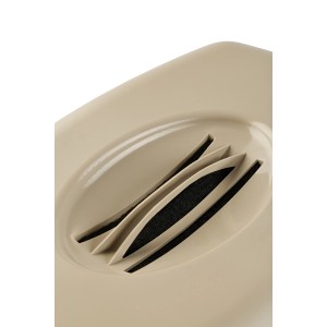Detailansicht: Rotho Katzentoilette Eco Bailey in Cappuccino mit Aktivkohlefilter.