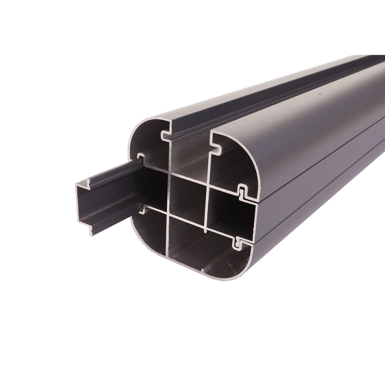 MCW AluPfosten SavoieWPCZaun Pfeiler Pfahl Stecksystem 98cm Grau