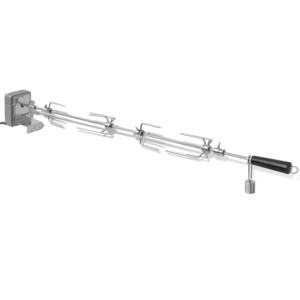 vidaXL Grillspieß mit Motor, Stahl, 1000 mm. Küchenausstattung für gleichmäßiges Grillen.