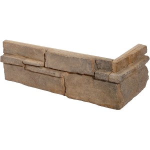 Stegu Verblender Ecke Grenada Rost, Beton-Verblender für Innen & Außen, rustikale Optik.