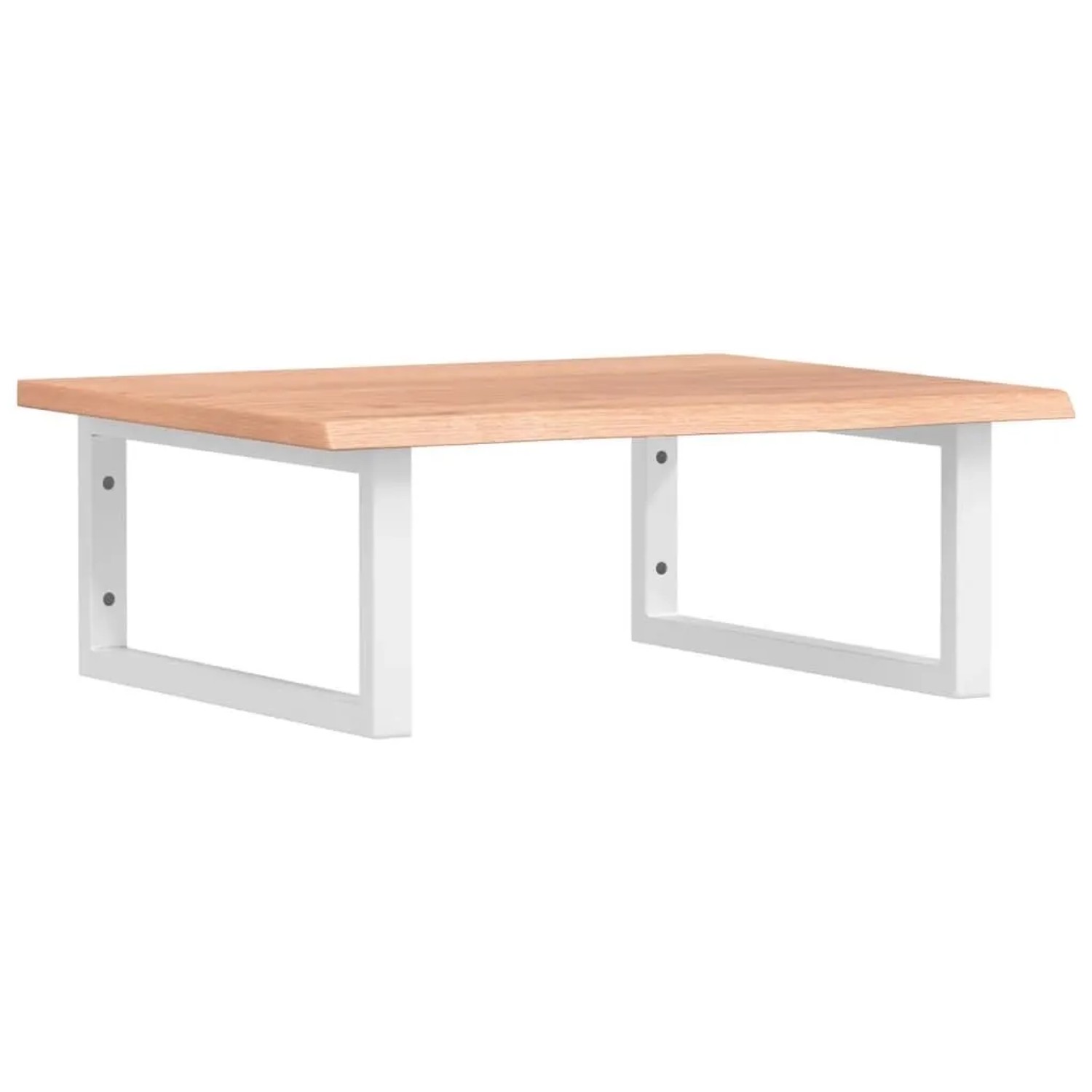 vidaXL Waschtischplatte mit Halterung Stahl und Massivholz Eiche 3302604