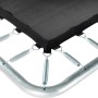 Detailaufnahme des schwarzen EXIT Silhouette Trampolins mit Federn und Rahmen.