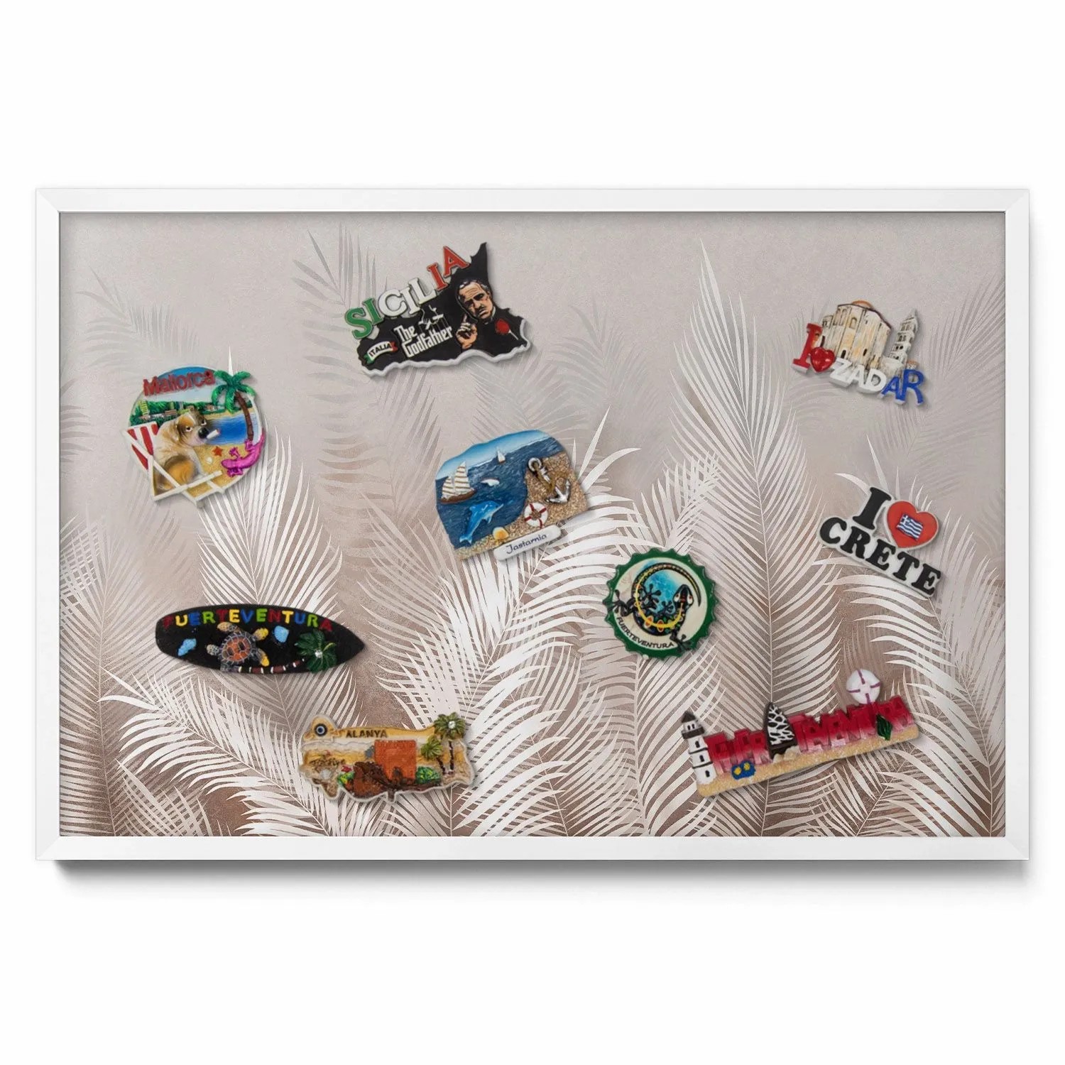 Tulup Magnettafel Wanddekoration Magnettafel bedruckt Natürliche BohoBlätte günstig online kaufen