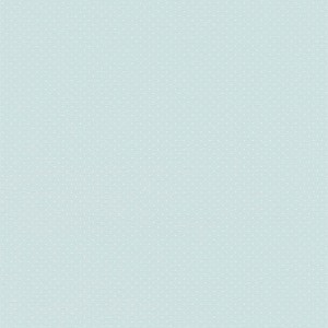 Hellblaue Vliestapete mit kleinen weißen Punkten, ideal für Babyzimmer.