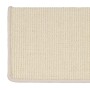 Detailansicht: Rechteckige Karat Stufenmatte Sisal Pure Nature in Elfenbein, selbstklebend, 23,5x65 cm.