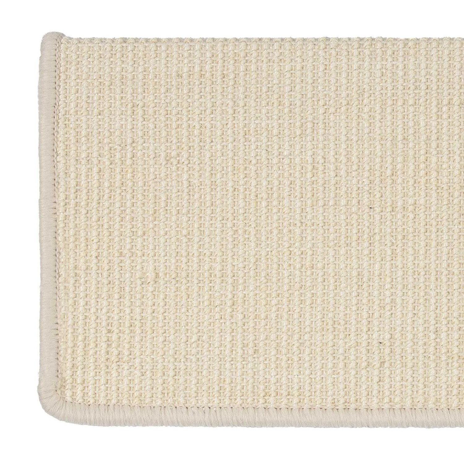 Detailansicht: Rechteckige Karat Stufenmatte Sisal Pure Nature in Elfenbein, selbstklebend, 23,5x65 cm.
