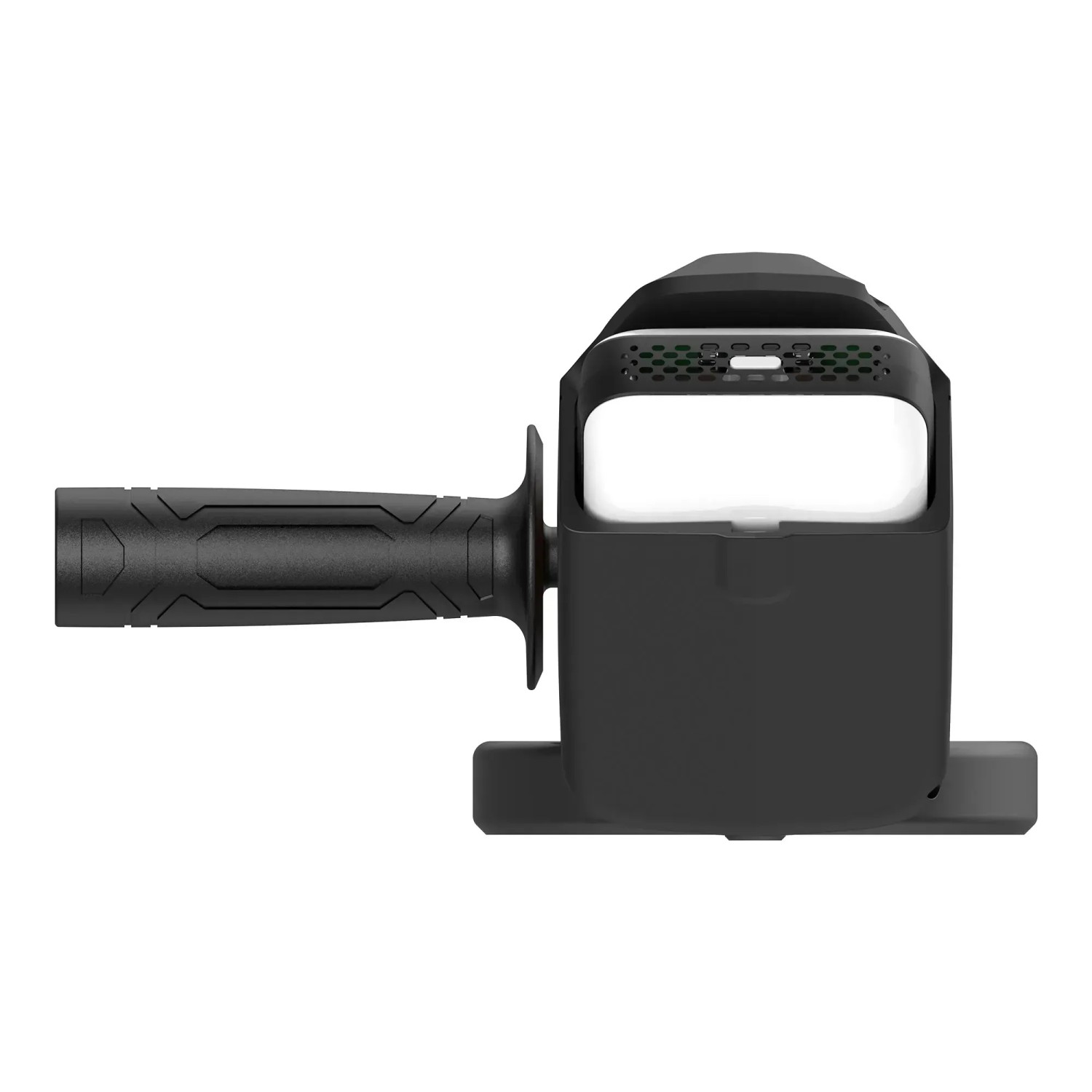 Litheli Akku-Winkelschleifer EPT040016 mit Akku und Zusatzhandgriff.