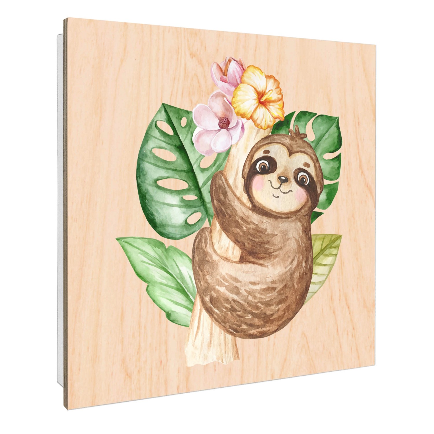 Banjado Schlüsselkasten mit Holzfront 30x30cm Weiß Scharnier Links 50 Haken günstig online kaufen