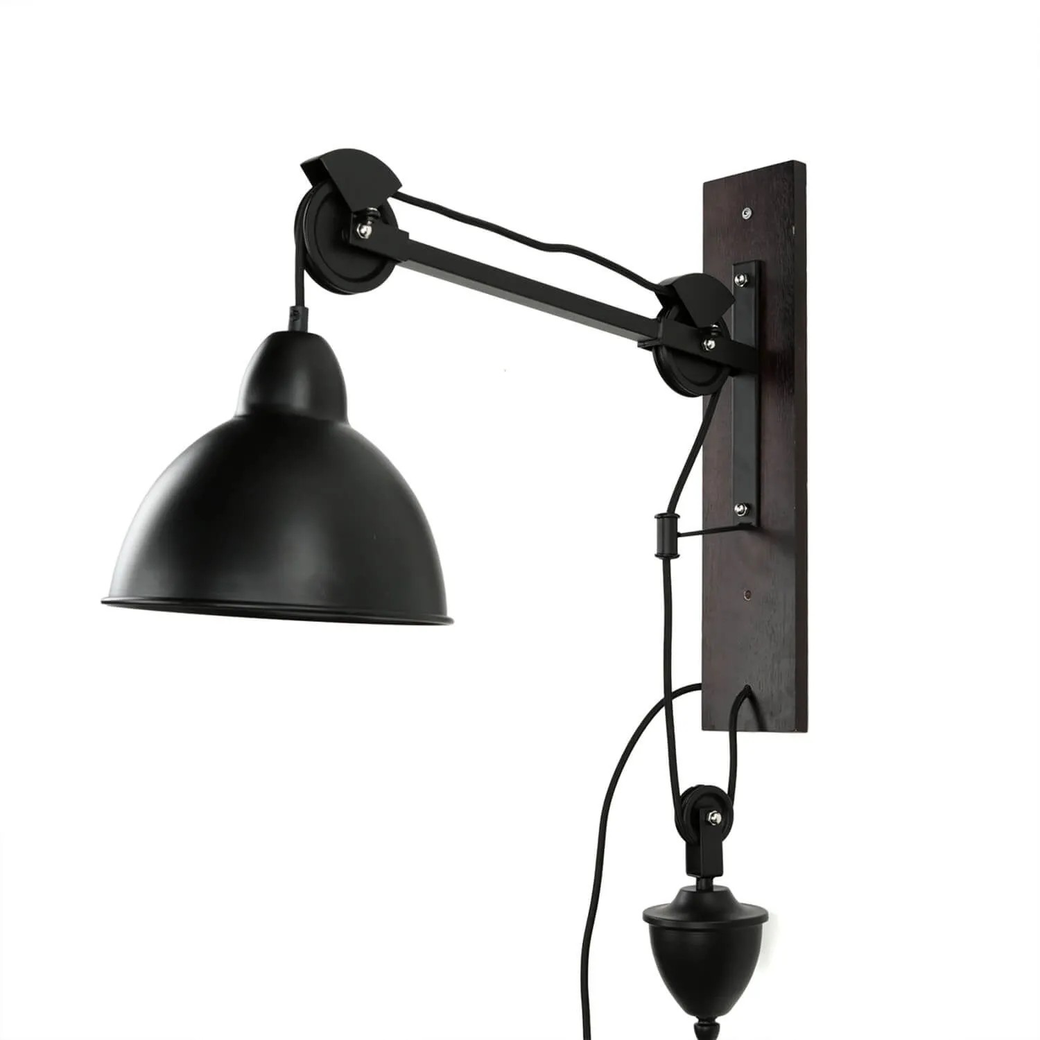 EASYLIGHT Wandleuchte Mit Stecker Und Kabel Holz Metall E14 Industrial