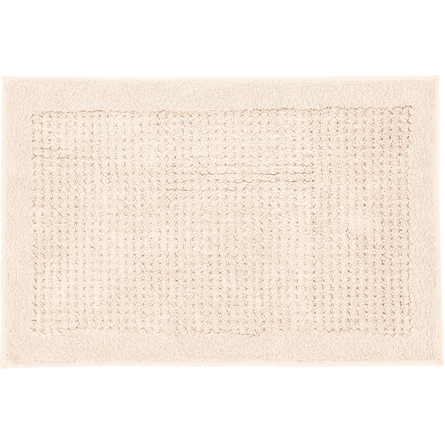 Casatessile Badematte Lausanne 60x90cm - 100% Baumwolle Saugfähig - Beige Badteppich