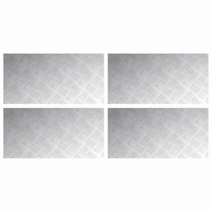vidaXL Rautenscheiben 4 Stk Silber 60 x 30 cm Aluminium 4104296