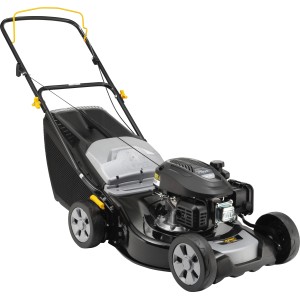 Alpina Benzin-Rasenmäher AL4 46 A: Rasenmäher mit Stiga Motor, 46 cm Schnittbreite und Fangkorb.