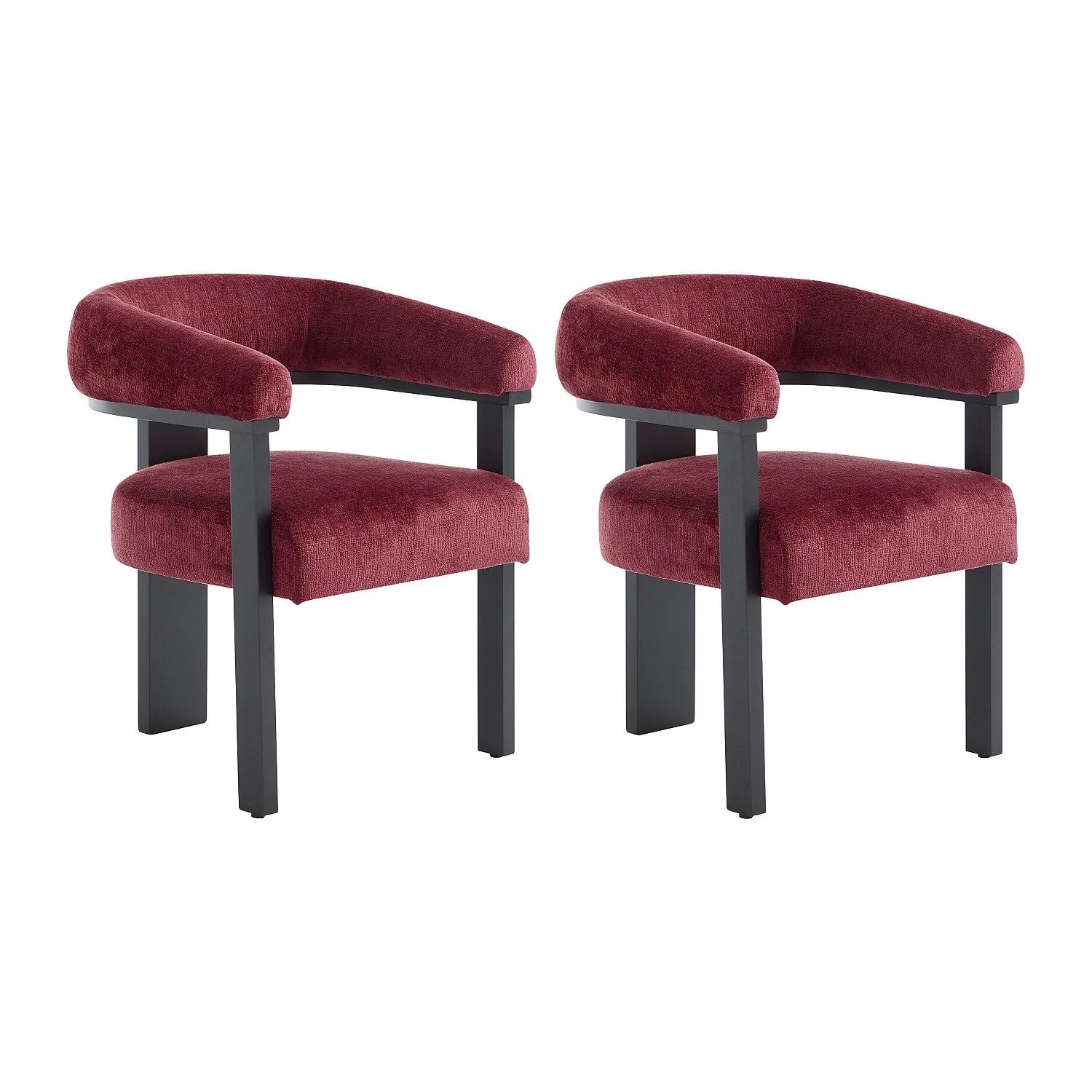 Vente-unique Stuhl Livelia Schwarz  Bordeaux 64 cm