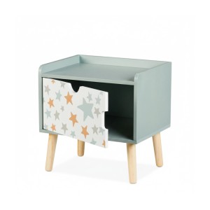 Relaxdays Kindernachttisch MDF Holz Bunt Mit Staufach 41 cm x 40 cm x 30 cm 4,5 kg