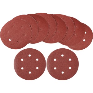 10 LUX Schleifauflagen für Exzenterschleifer, Ø 150mm, Körnung K120, für Holz und Metall.