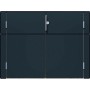 Bertilo Gartenschrank HPL Sideboard, 155x75x116 cm, Anthrazit. Wetterfester Terrassenschrank mit zwei Türen.