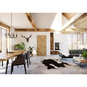 Zimmertür CPL Eiche Ferox, 86x198,5 cm, Türblatt in Holzoptik, passend zu modernen Wohnräumen.