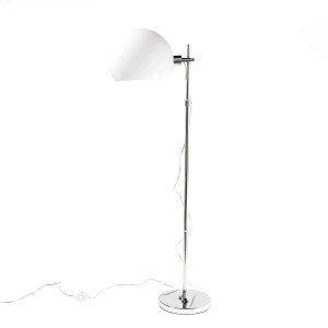 EASYLIGHT Stehlampe Verstellbar 160 cm Chrom Weiß Bauhaus Design E27