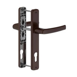 Braune Panto Griffgarnitur Smart Line, 92 mm Lochabstand, für Innentüren.