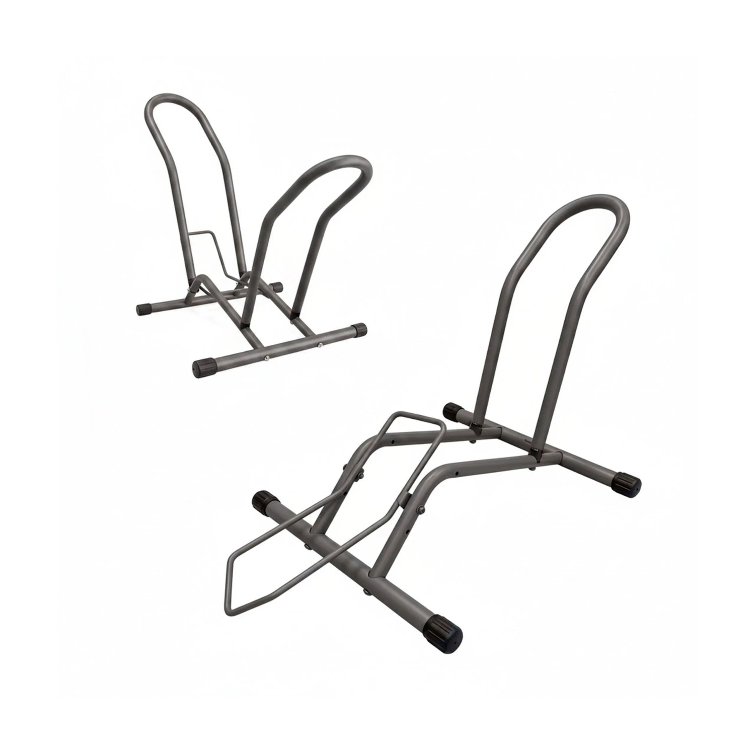 Relaxdays Fahrradständer Stahl Anthrazit Freistehend Rutschfest für 16 bis 29 Zoll 38 cm x 41 cm x 59 cm