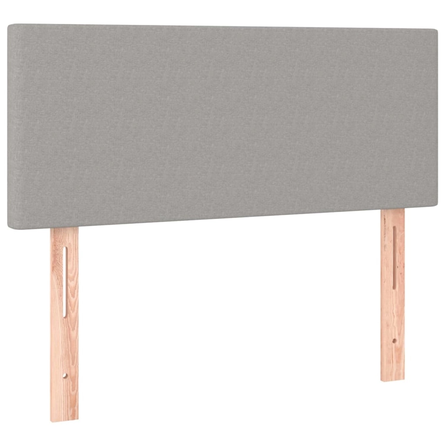 vidaXL LED Kopfteil Hellgrau 100x5x78/88 cm Stoff 3121322