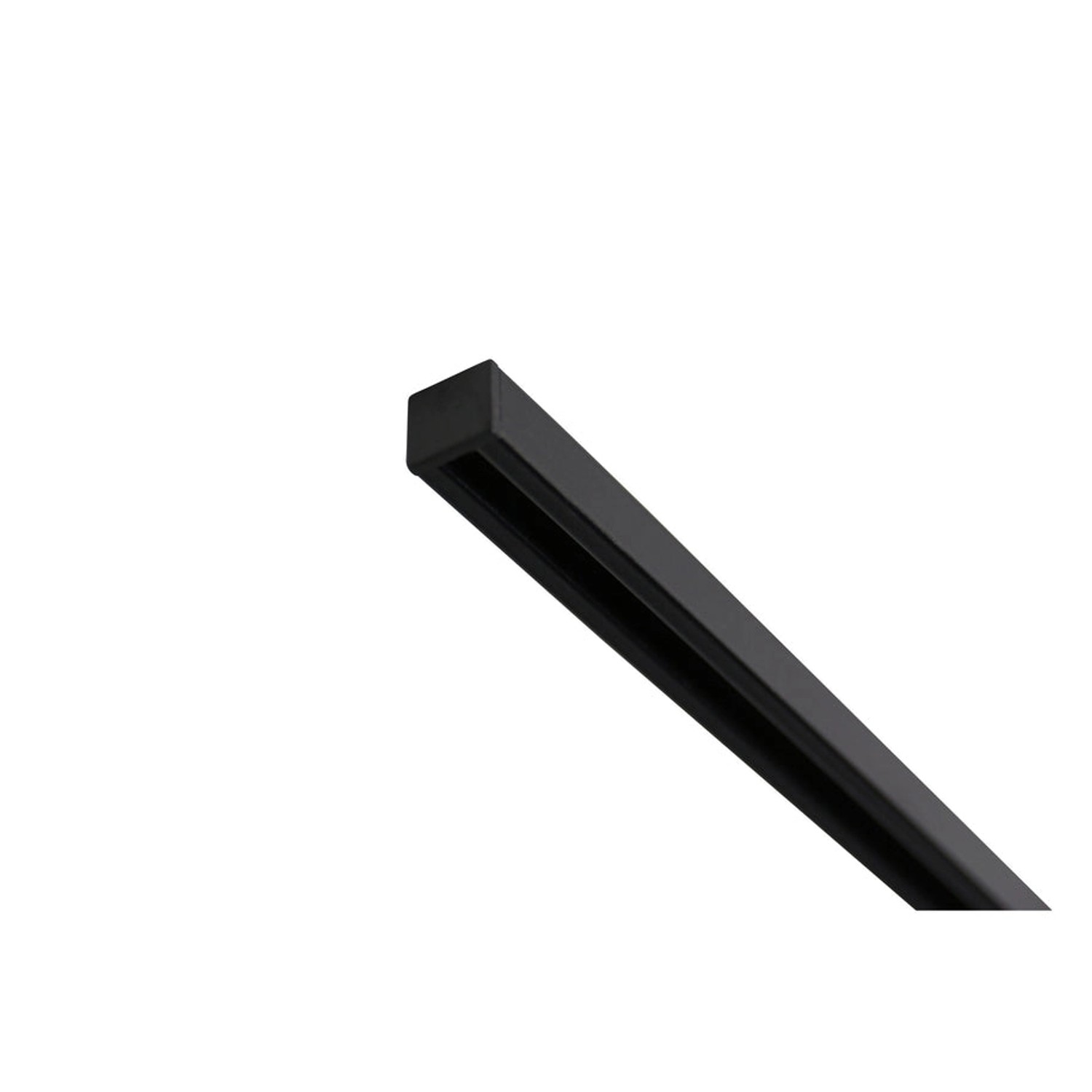 Deco-Raum Gardinenschiene nach Maß 1-Lauf Square Schwarz 100cm günstig online kaufen