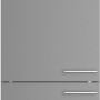 Optifit Hochschrank Mats825 in Basaltgrau, 60x212 cm, Vorratsschrank mit zwei Türen und Metallgriffen.