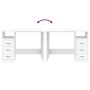vidaXL Schreibtisch mit Schubladen Weiß 102x50x76 cm Holzwerkstoff 823032_7