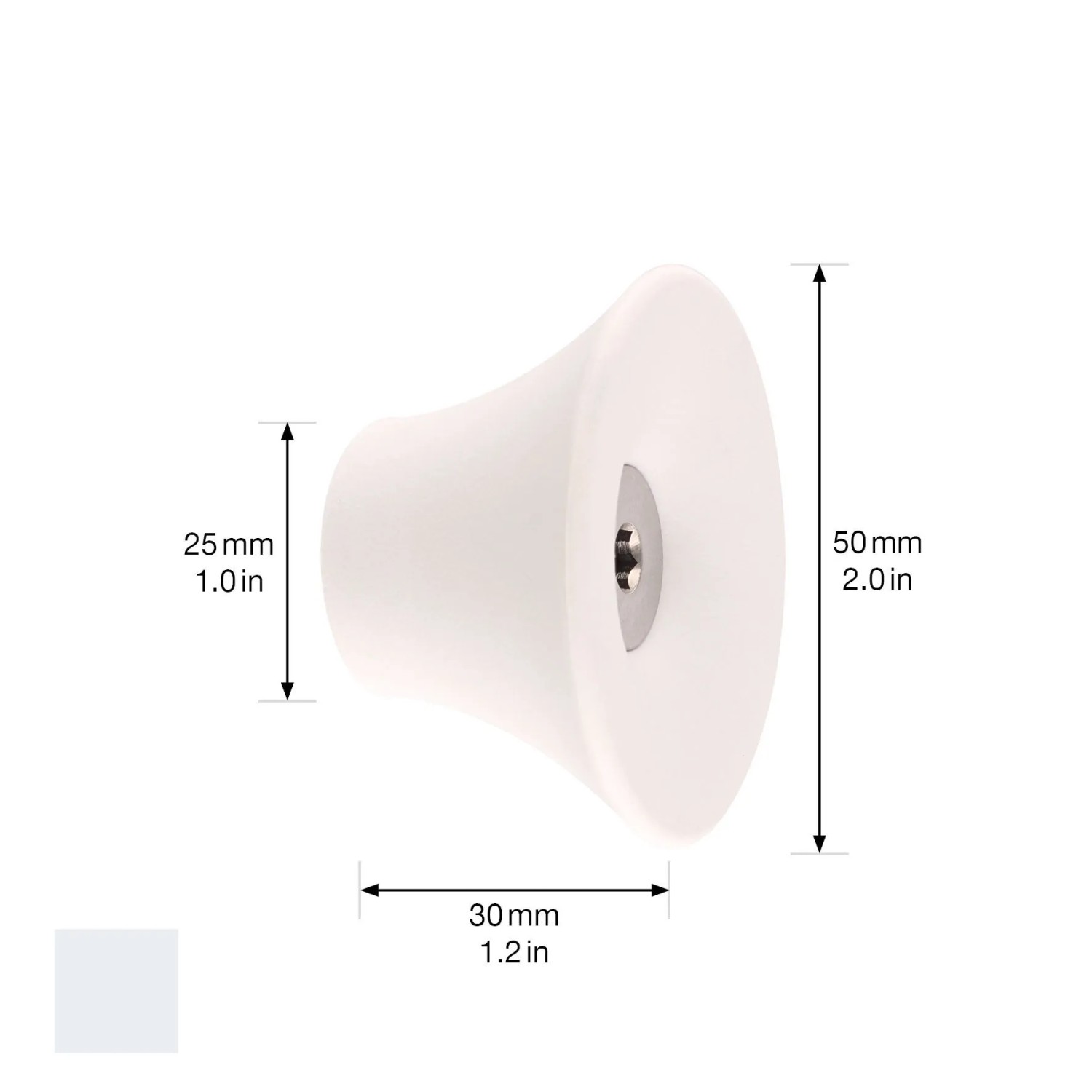 Hellgrauer Wagner Wandhaken Hooks4home Tulip, Ø 50 mm, aus Elastomer und Stahl.