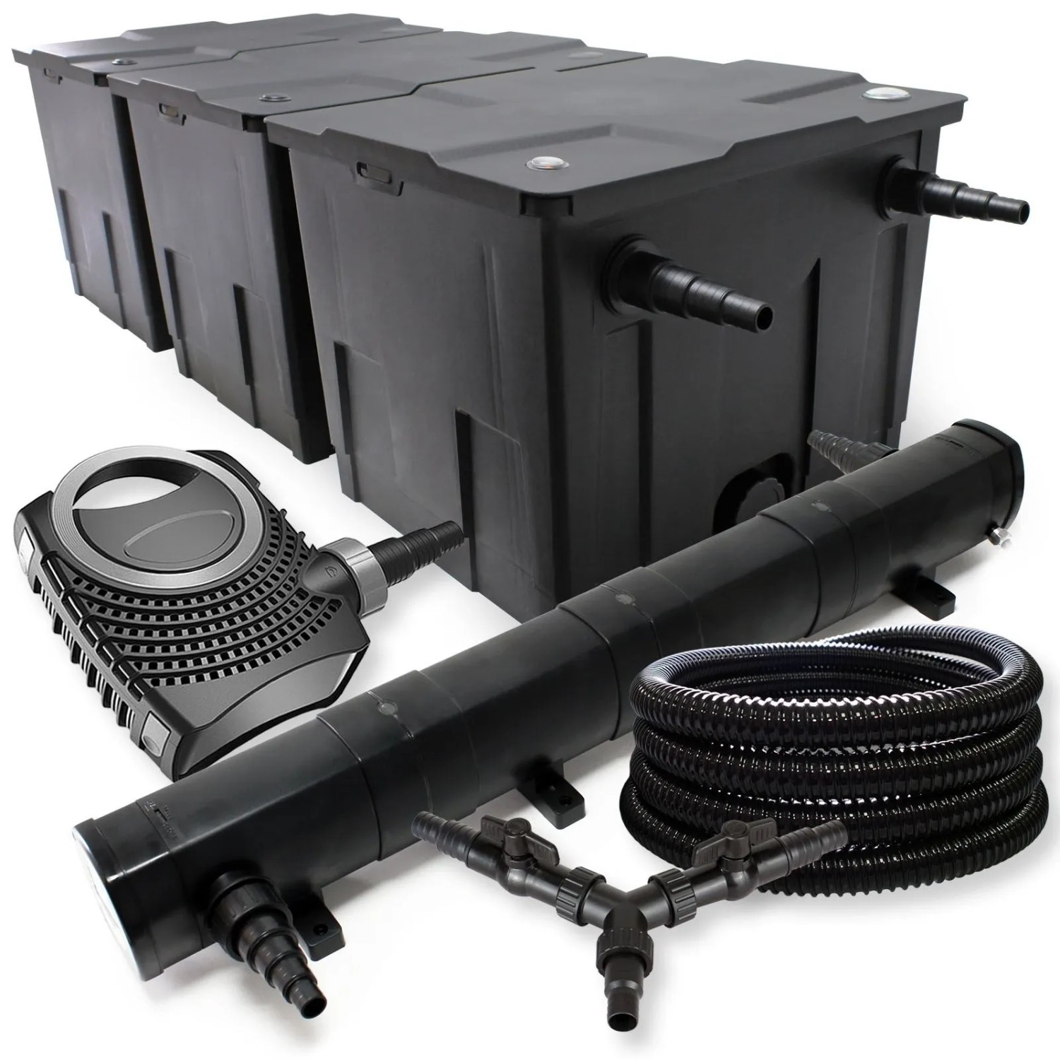 Sunsun Filter Set 90000L Teich 72W Teichklärer Neo10000 80W Pumpe 25M Schlauch