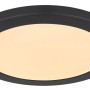 Schwarze LED-Deckenleuchte Lasse, Ø 29,8 cm, mit runder Form und warmweißem Licht.