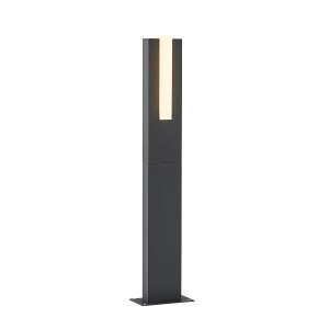 Moderne, schwarze LED Außenleuchte Virgalia aus Aluminium für Garten und Terrasse.