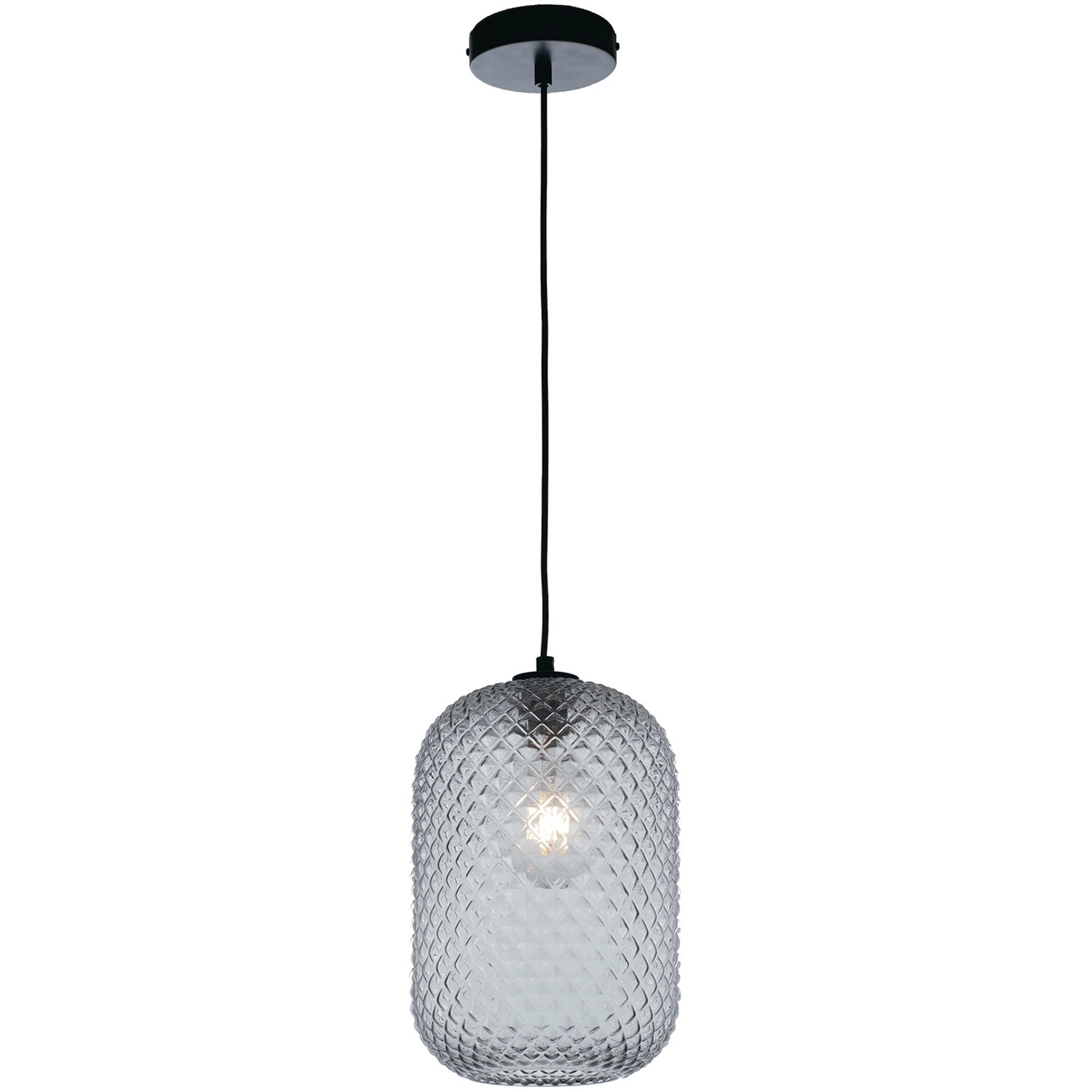 Luce Design Pendelleuchte Ashford 1-flammig Grau Ø 20 cm
