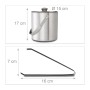 Relaxdays Eisbehälter Edelstahl Silber Doppelwandig Mit Deckel Mit Eiszange 17 cm x 15 cm x 15 cm_4