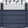 Garantia Hochbeet-System U Turbo Plus Ergo Quadro 80x240x160 cm Stone mit Frühbeetabdeckung.
