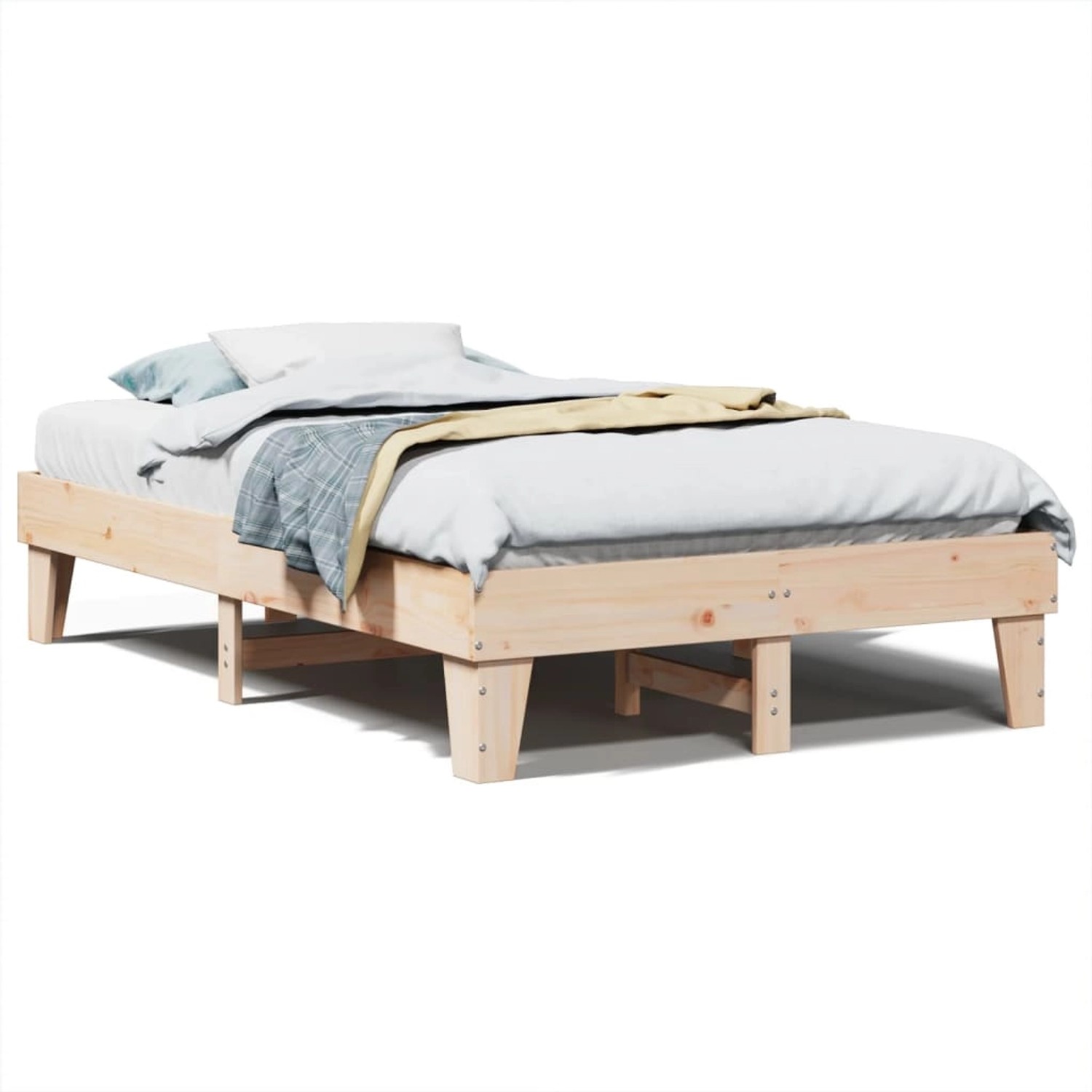 vidaXL Massivholzbett ohne Matratze 120x190 cm Kiefernholz 855373 günstig online kaufen