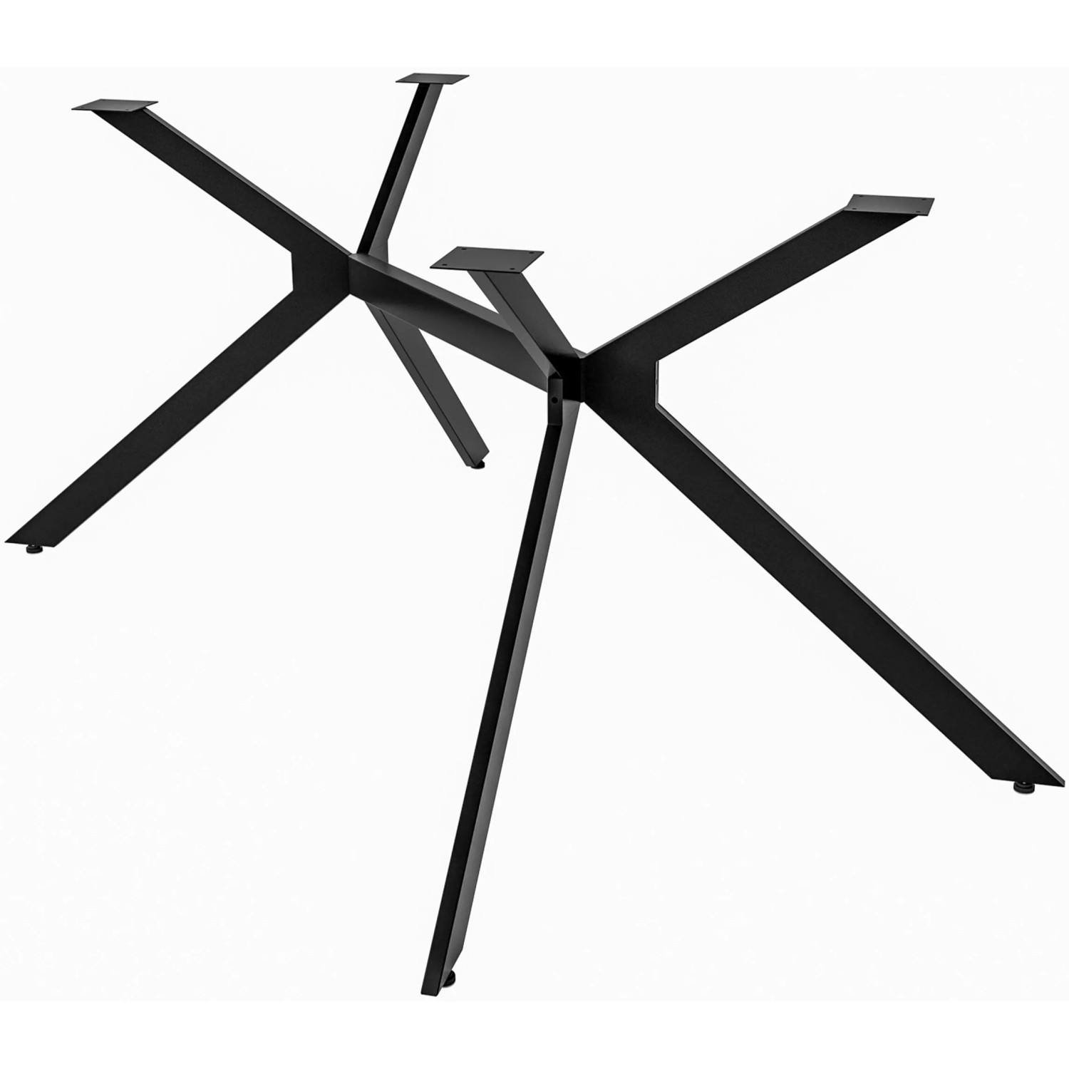 DELUKE Tischgestell Metall PROXI Stahlgestell Beschichtet 72x135x71cm Tischbeine Tischfüße Tischuntergestell Schwarz