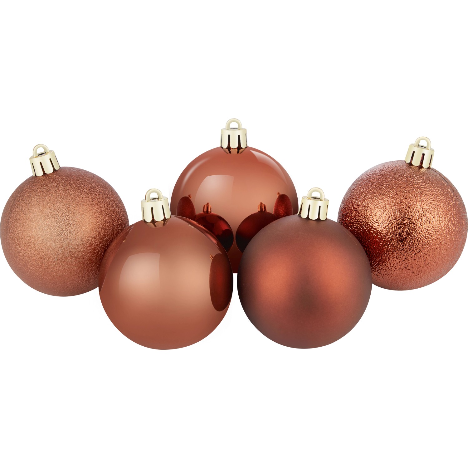 Weihnachtskugel-Set Ø 6 cm 25-teilig Cognac