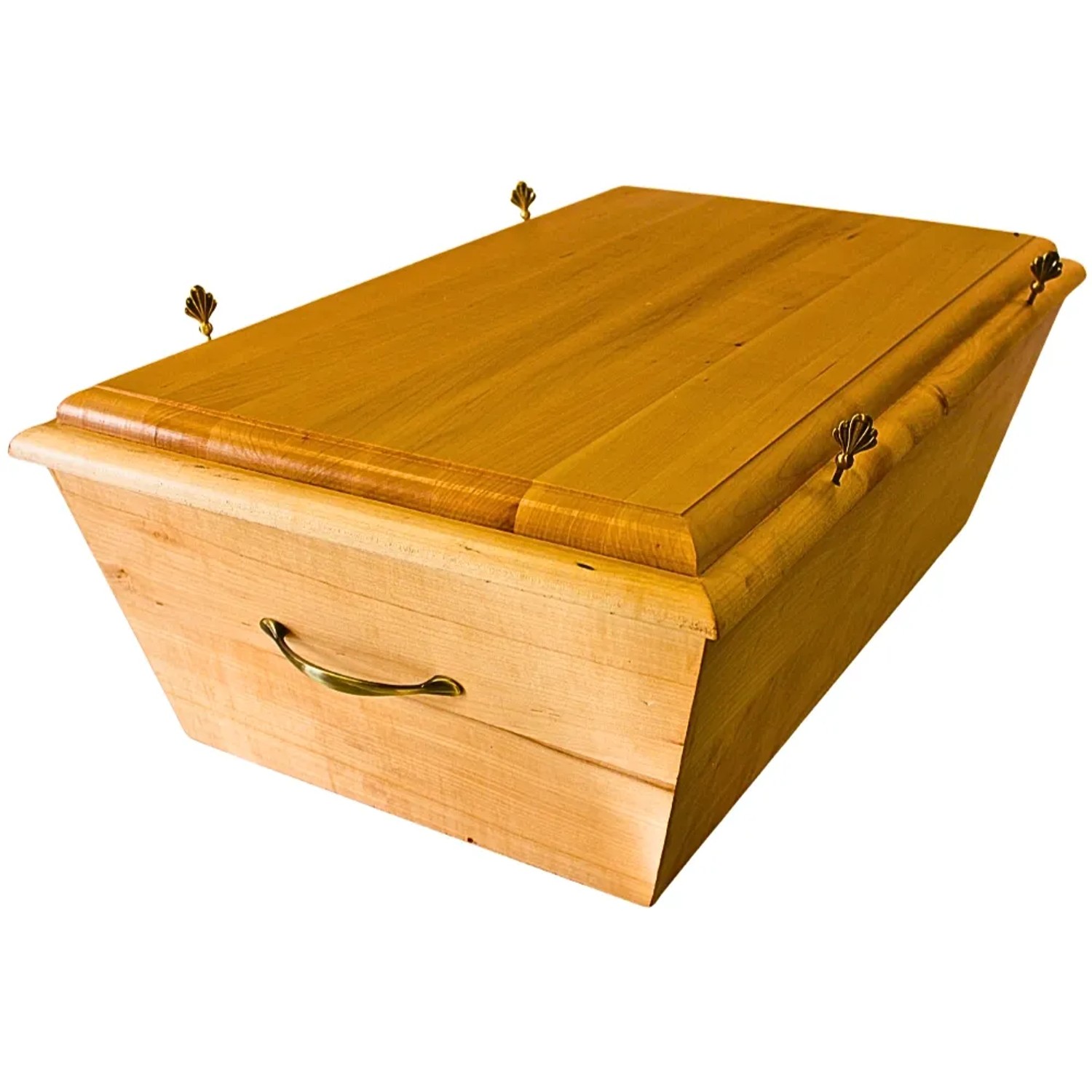 Dekohelden24 Hochwertiger würdevoller Eichenholzsarg für große Tiere Tiersarg Hundesarg Sarg für große Hunde in Braun L/B/H 82 x 50 x 27 cm