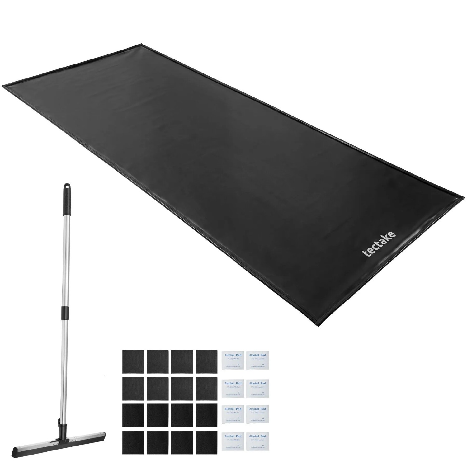 Tectake Garagenbodenmatte  2 6 x 6 7 M Rutschfest und Wasserdicht 2 6 x 6 7 M 670 x 260 x 3 cm Schwarz