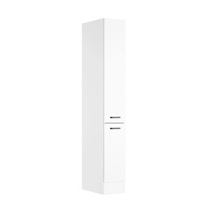 Weißer OPTIFIT Apothekerschrank Bonn214, 30 cm breit, für Hauswirtschaftsraum.