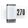 Steinel LED-Hausnummernleuchte L270 SC Anthrazit mit Bewegungsmelder.