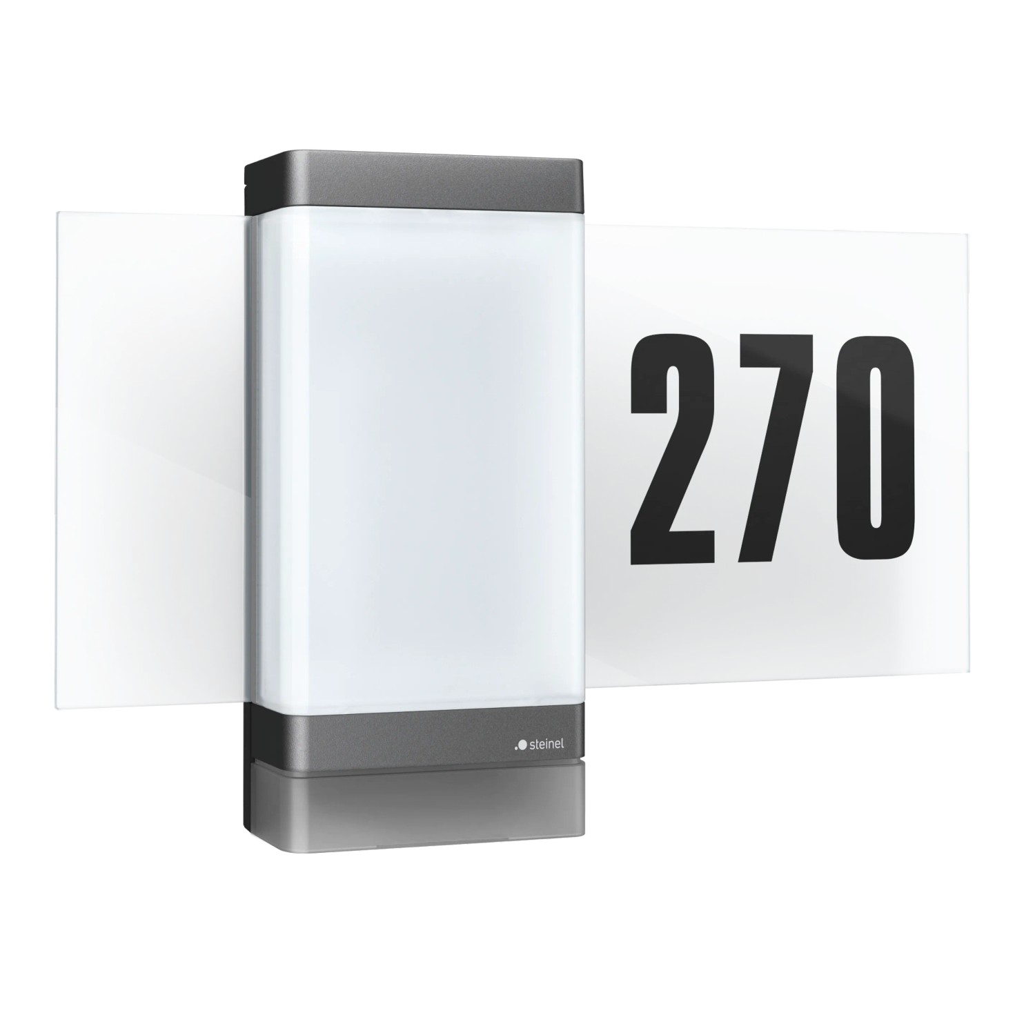 Steinel Bluetooth LED-Hausnummern-Leuchte mit Bewegungsmelder L270 SC Anthrazit