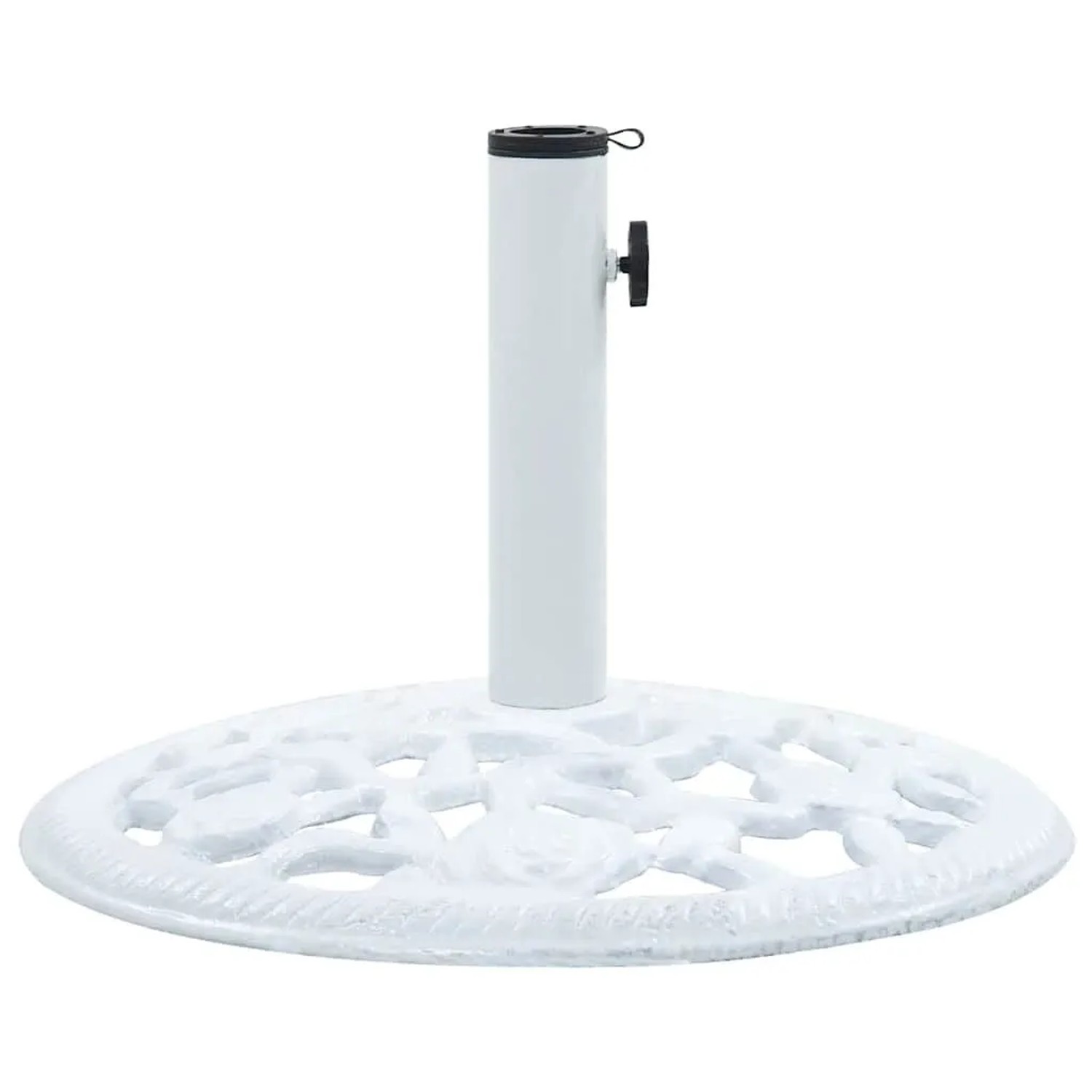 vidaXL Sonnenschirmständer Weiß 12 kg 48 cm Gusseisen 47860