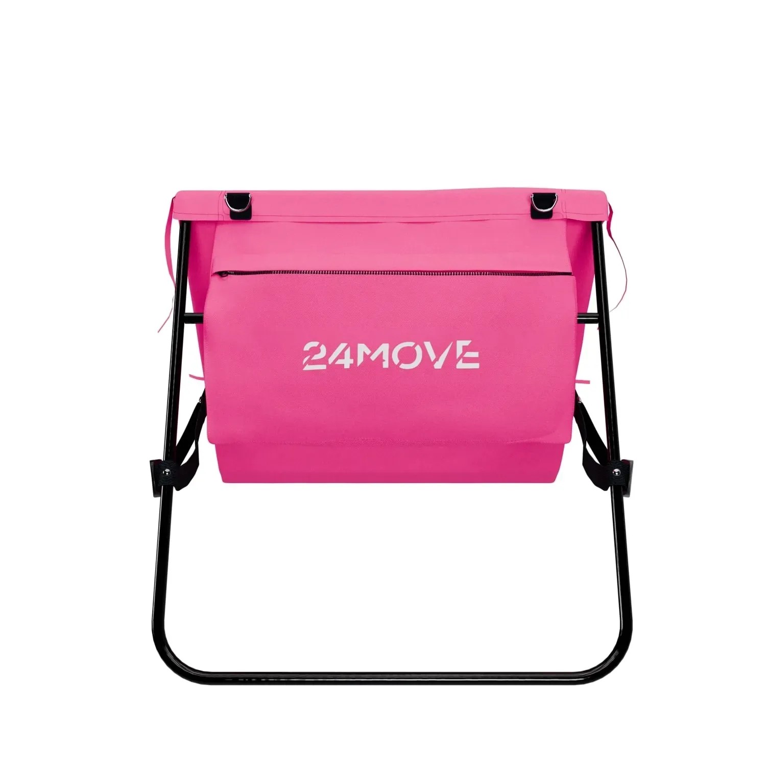 2er Set 24MOVE Strandmatte, klappbar mit Rückenlehne und Tasche, rosa Liegematte.