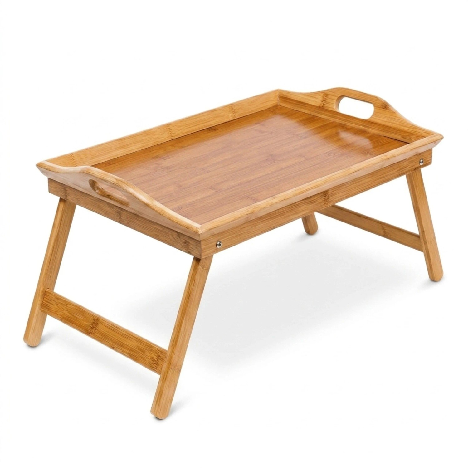Relaxdays Betttablett Bambus Natur Klappbar 52 cm x 33 cm x 25 cm 1 kg