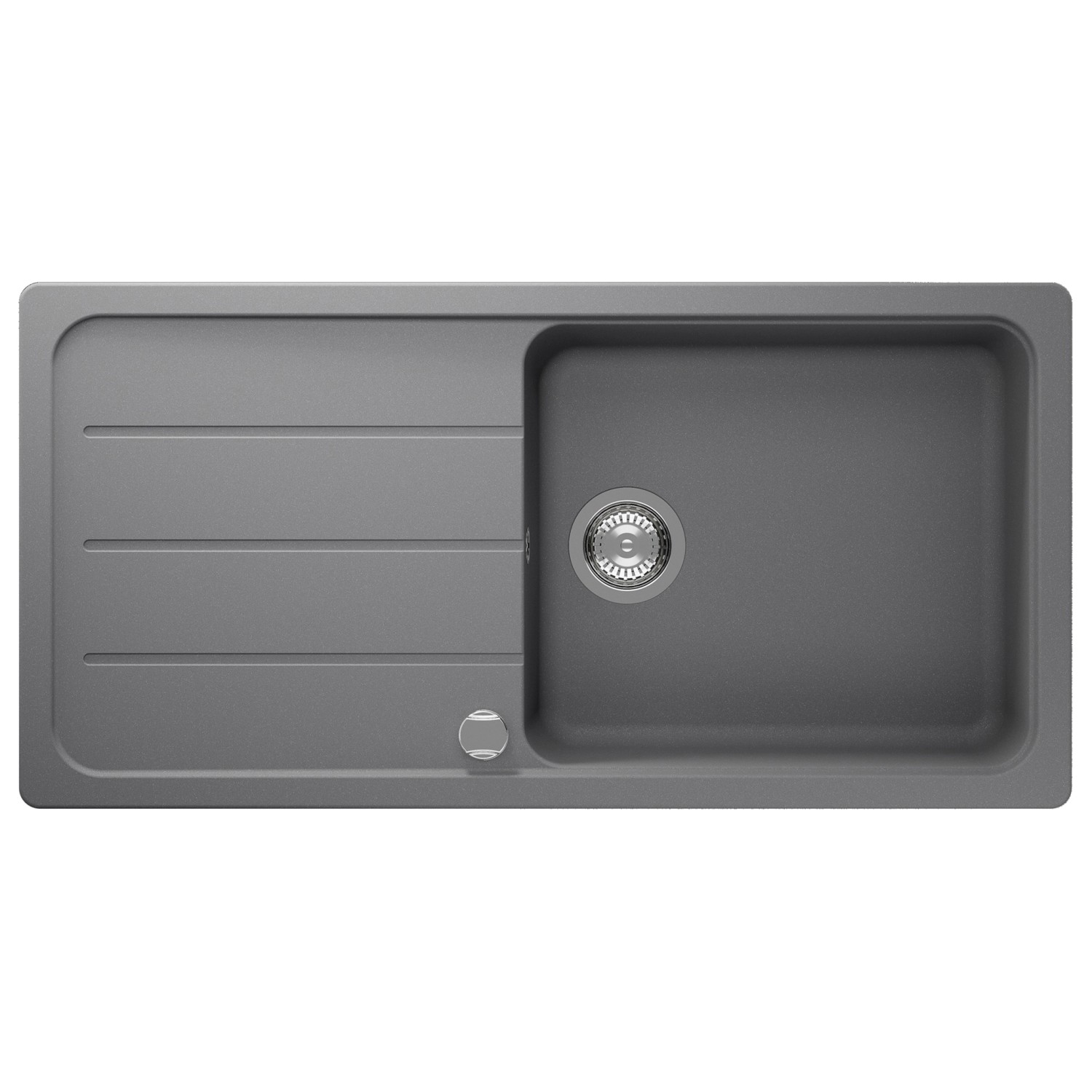 Respekta Einbauspüle Massivgranit Austin 100 cm x 50 cm Grau günstig online kaufen