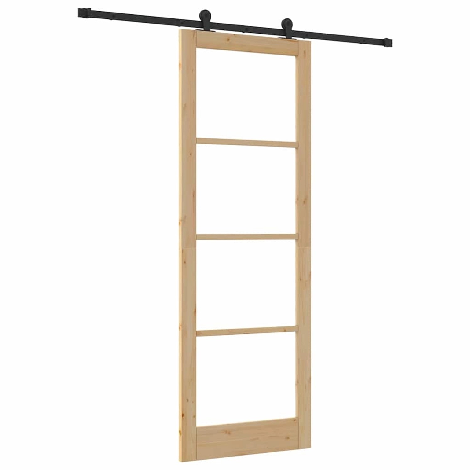vidaXL Schiebetür ORKDAL Braun 83 x 232 cm Holz und Metall 3332029 günstig online kaufen
